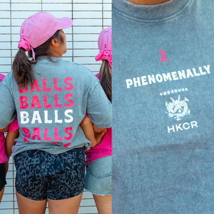 Grey HKCR x Phenomenally Collab Charity Tee - Balls Balls Balls