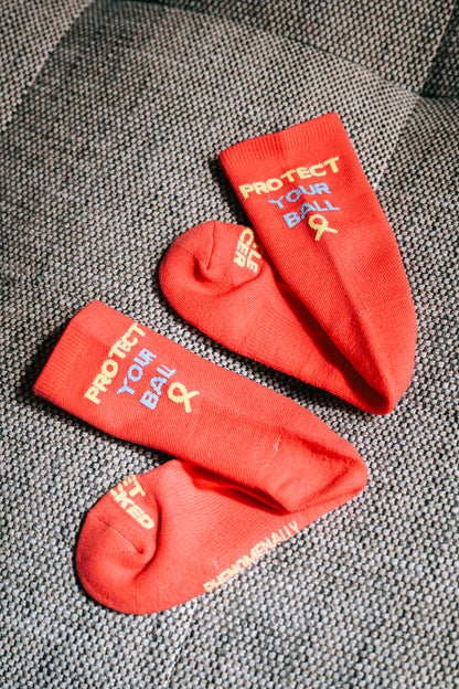 PYB25 Pink Mid Crew Socks